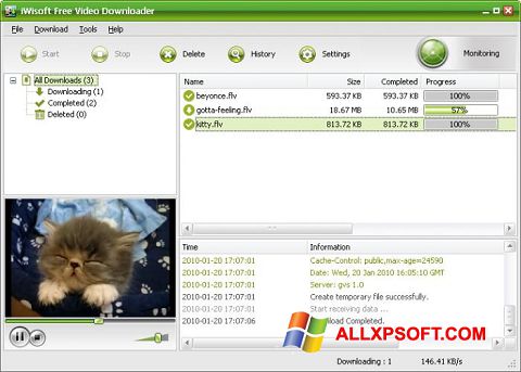 Képernyőkép Free Video Catcher Windows XP