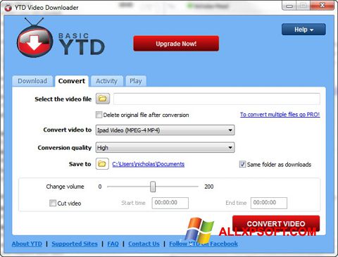Képernyőkép YTD Video Downloader Windows XP