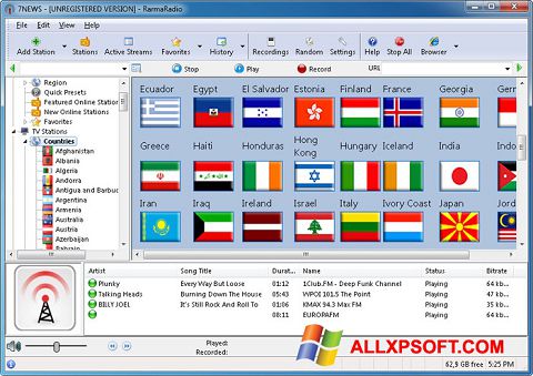 Képernyőkép RarmaRadio Windows XP
