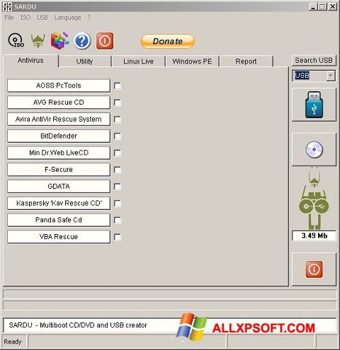 Képernyőkép SARDU Windows XP