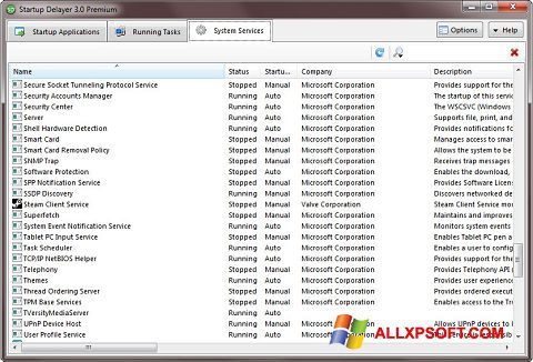 Képernyőkép Startup Delayer Windows XP