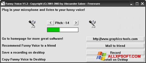 Képernyőkép Funny Voice Windows XP