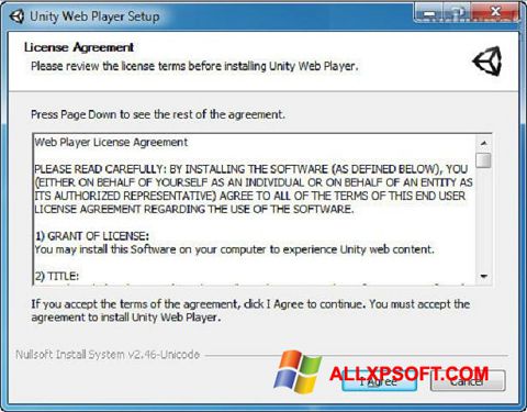 Képernyőkép Unity Web Player Windows XP