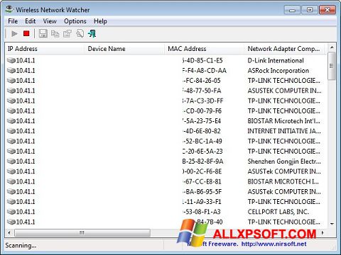 Képernyőkép Wireless Network Watcher Windows XP