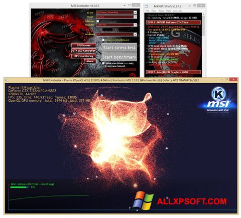Képernyőkép MSI Kombustor Windows XP