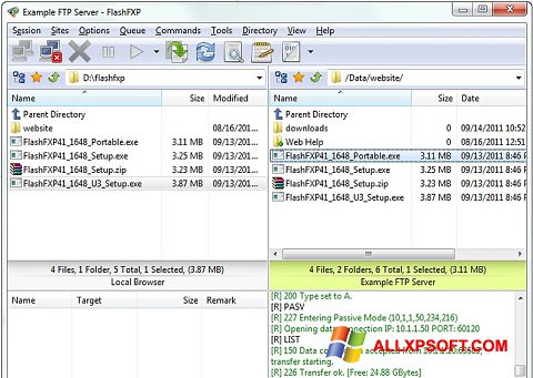 Képernyőkép FlashFXP Windows XP