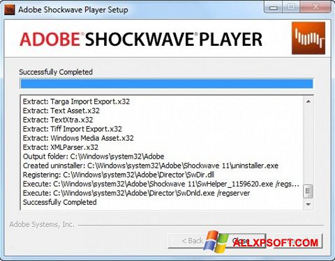 Képernyőkép Shockwave Player Windows XP