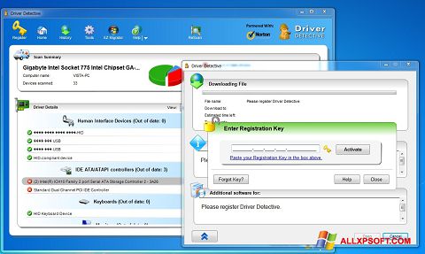 Képernyőkép Driver Detective Windows XP