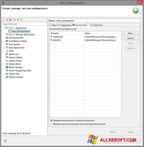 Képernyőkép Eclipse Windows XP