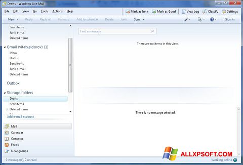 Képernyőkép Windows Live Mail Windows XP