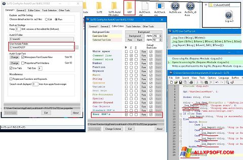 Képernyőkép SciTE Windows XP