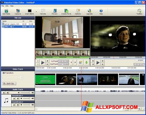 Képernyőkép VideoPad Video Editor Windows XP
