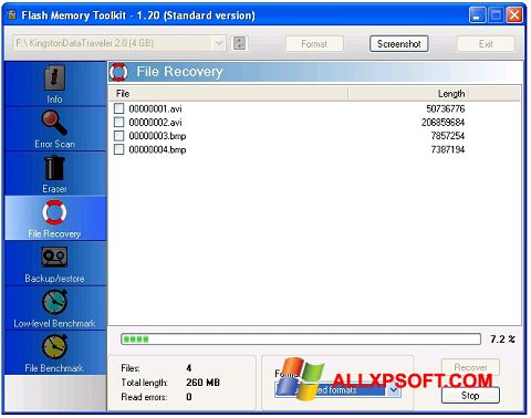 Képernyőkép Flash Memory Toolkit Windows XP