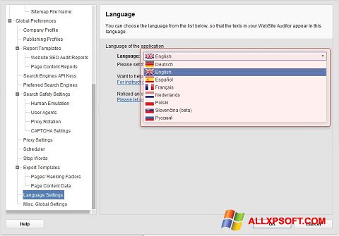 Képernyőkép Site-Auditor Windows XP