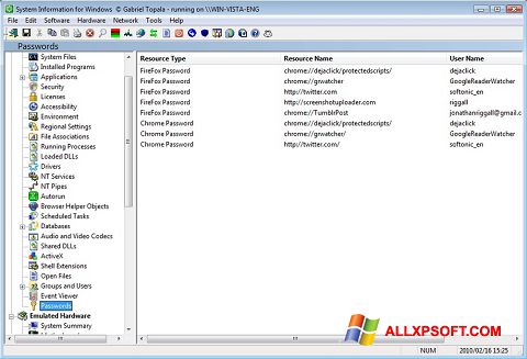 Képernyőkép SIW Windows XP