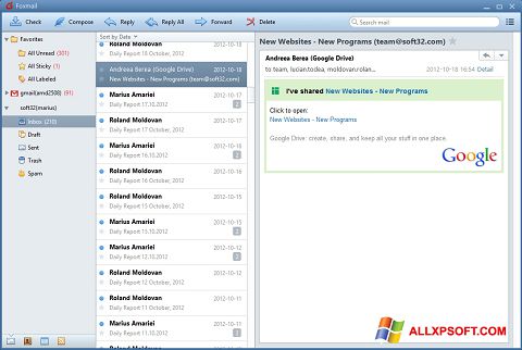 Képernyőkép FoxMail Windows XP