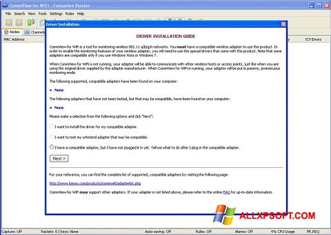 Képernyőkép CommView for WiFi Windows XP