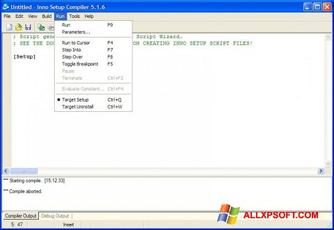 Képernyőkép Inno Setup Windows XP