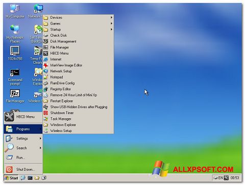 Képernyőkép Hirens Boot CD Windows XP