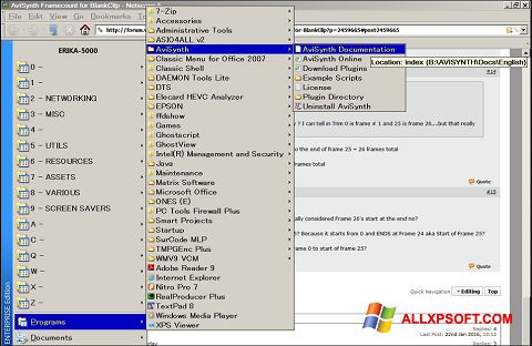 Képernyőkép AviSynth Windows XP