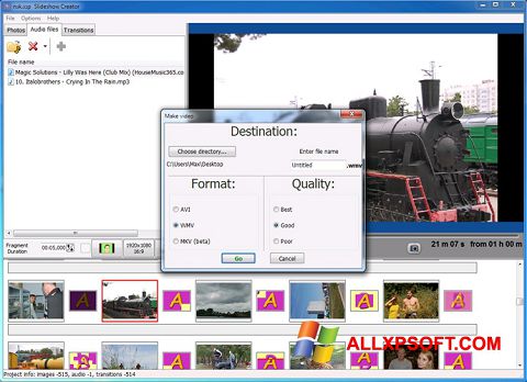 Képernyőkép Bolide Slideshow Creator Windows XP