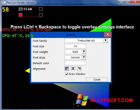 Képernyőkép PlayClaw Windows XP
