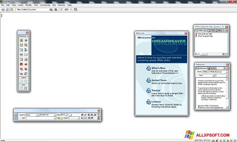 Képernyőkép Macromedia Dreamweaver Windows XP