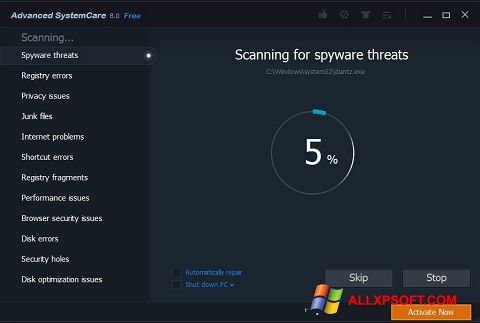 Képernyőkép Advanced SystemCare Pro Windows XP