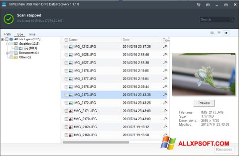 Képernyőkép USB Flash Drive Recovery Windows XP