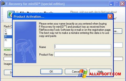 Képernyőkép F-Recovery SD Windows XP