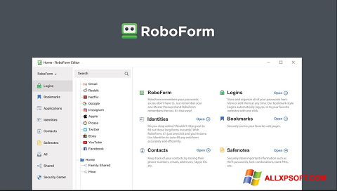 Képernyőkép RoboForm Windows XP