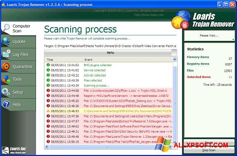 Képernyőkép Trojan Remover Windows XP