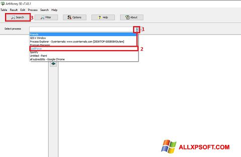 Képernyőkép ArtMoney Pro Windows XP