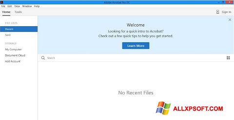 Képernyőkép Adobe Acrobat Pro DC Windows XP