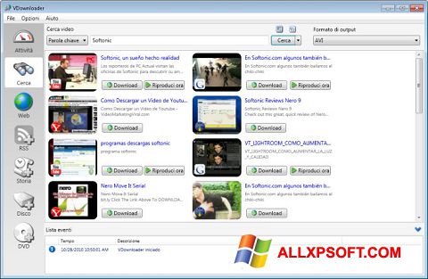 Képernyőkép VDownloader Windows XP
