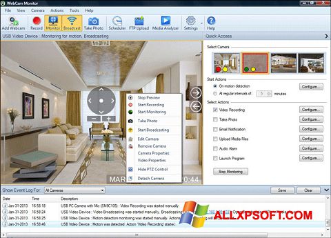 Képernyőkép WebCam Monitor Windows XP