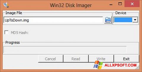 Képernyőkép Win32 Disk Imager Windows XP