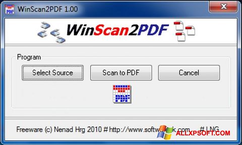 Képernyőkép WinScan2PDF Windows XP