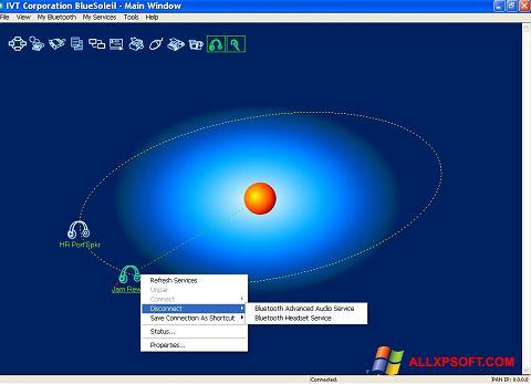 Képernyőkép BlueSoleil Windows XP