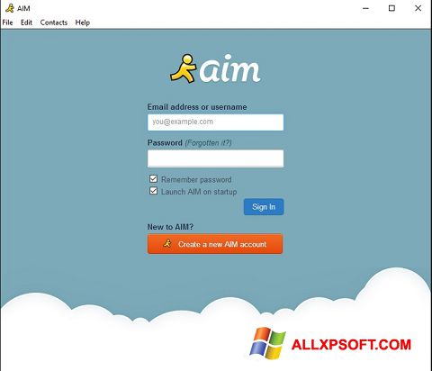 Képernyőkép AOL Instant Messenger Windows XP