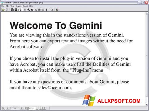 Képernyőkép Gemini Windows XP