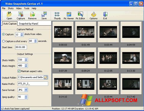 Képernyőkép SnapShot Windows XP