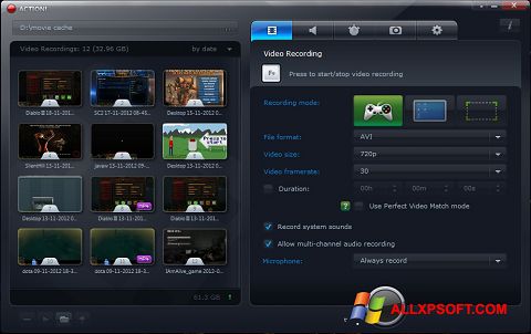 Képernyőkép Action! Windows XP