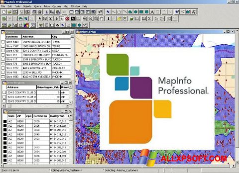 Képernyőkép MapInfo Professional Windows XP