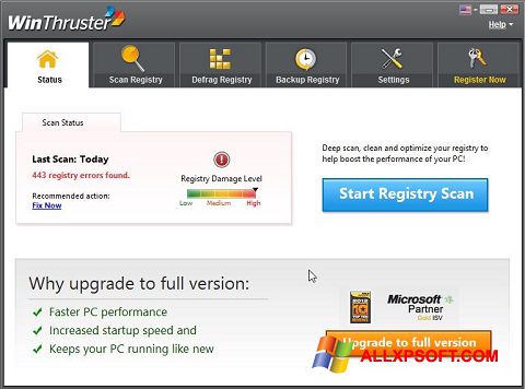 Képernyőkép WinThruster Windows XP