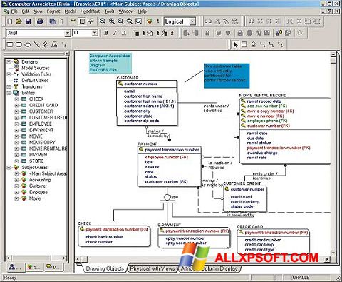 Képernyőkép ERWin Windows XP