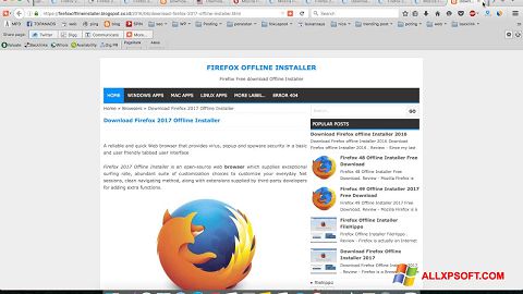 Képernyőkép Mozilla Firefox Offline Installer Windows XP