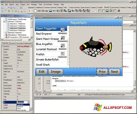 Képernyőkép Lazarus Windows XP
