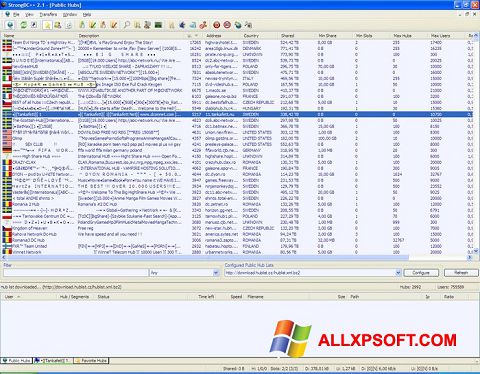 Képernyőkép StrongDC++ Windows XP