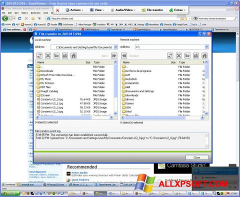 Képernyőkép TeamViewer Windows XP